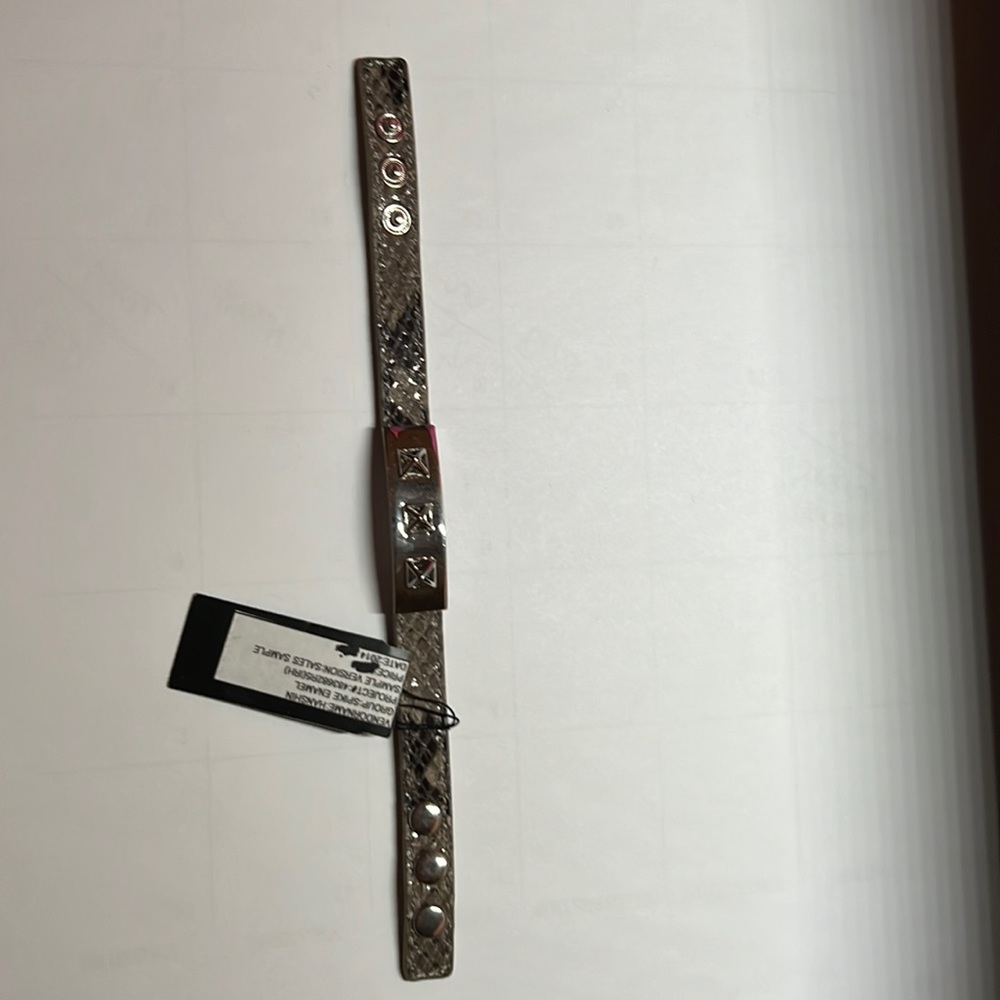 Rebecca Minkoff snakeskin bracelet sample new w tags